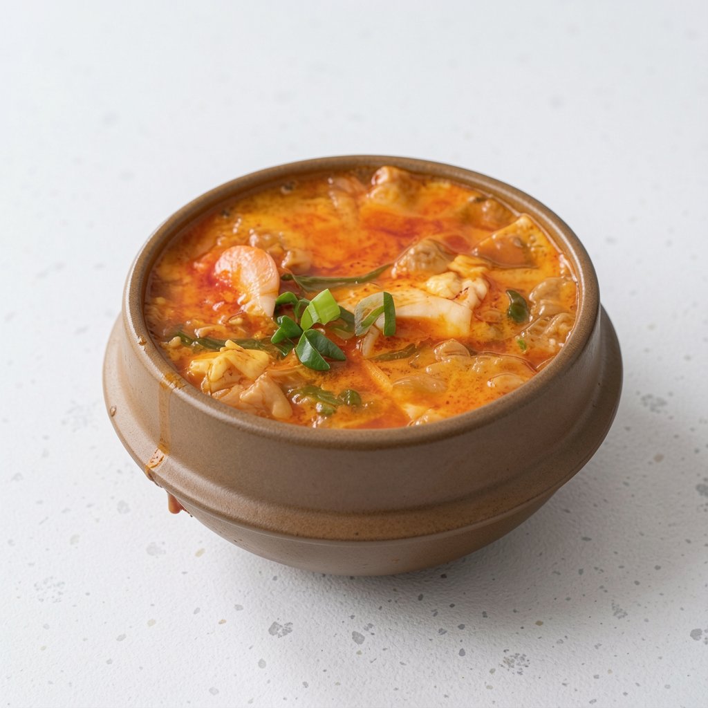 Haemul Sundubu Jjigae (Spicy Soft Tofu Stew with Seafood)