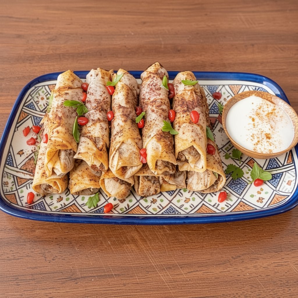 Sumac Chicken Rolls (Musakhan Rolls)