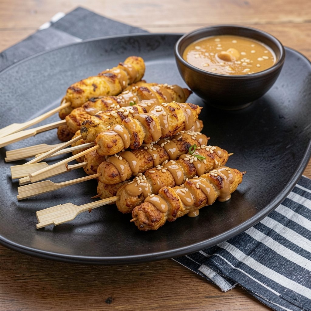 Chicken Satay with Peanut Sauce