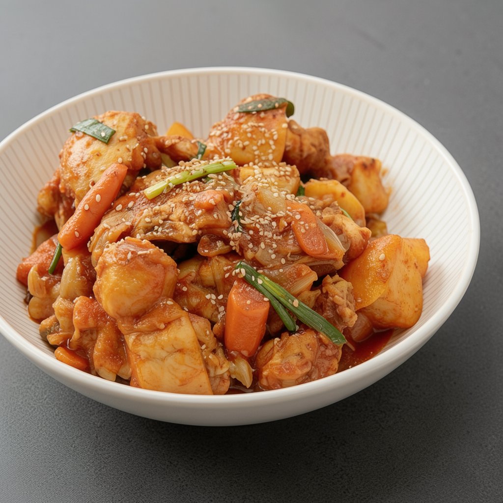 Korean Spicy Chicken Stew (Dakkbeokkeumtang)