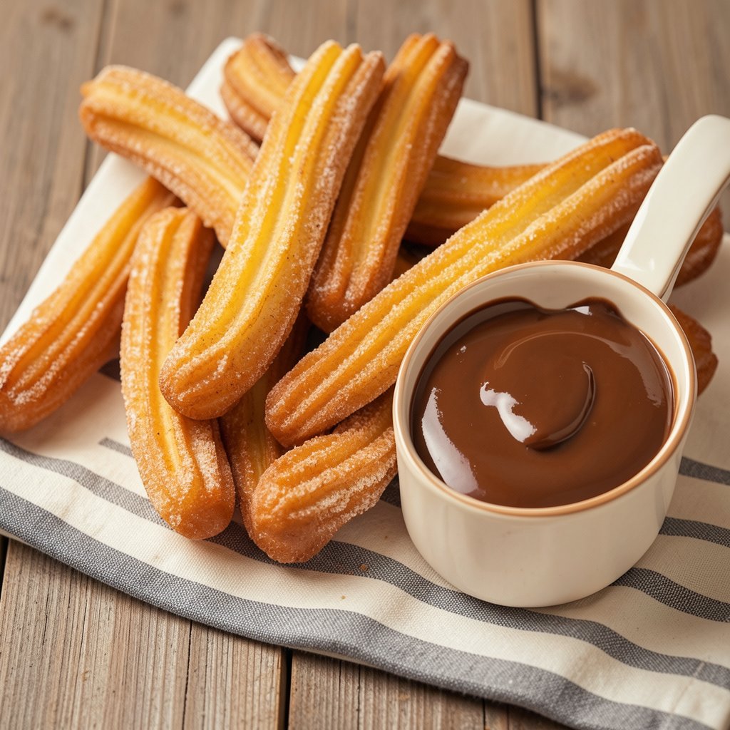 Churros with Chocolate Sauce
