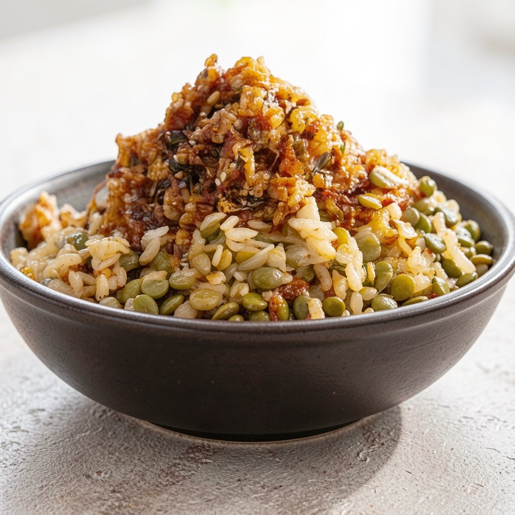 Mücandara (Green Lentil Pilaf)