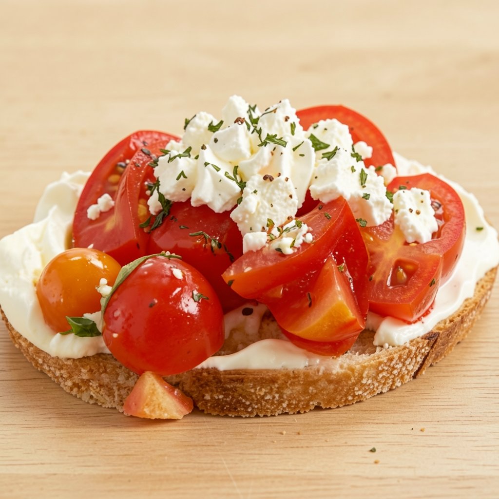 Tomato Crostini with Whipped Feta