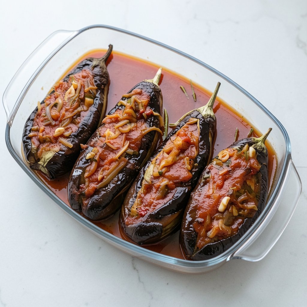 Imam Bayildi (Stuffed Eggplant)