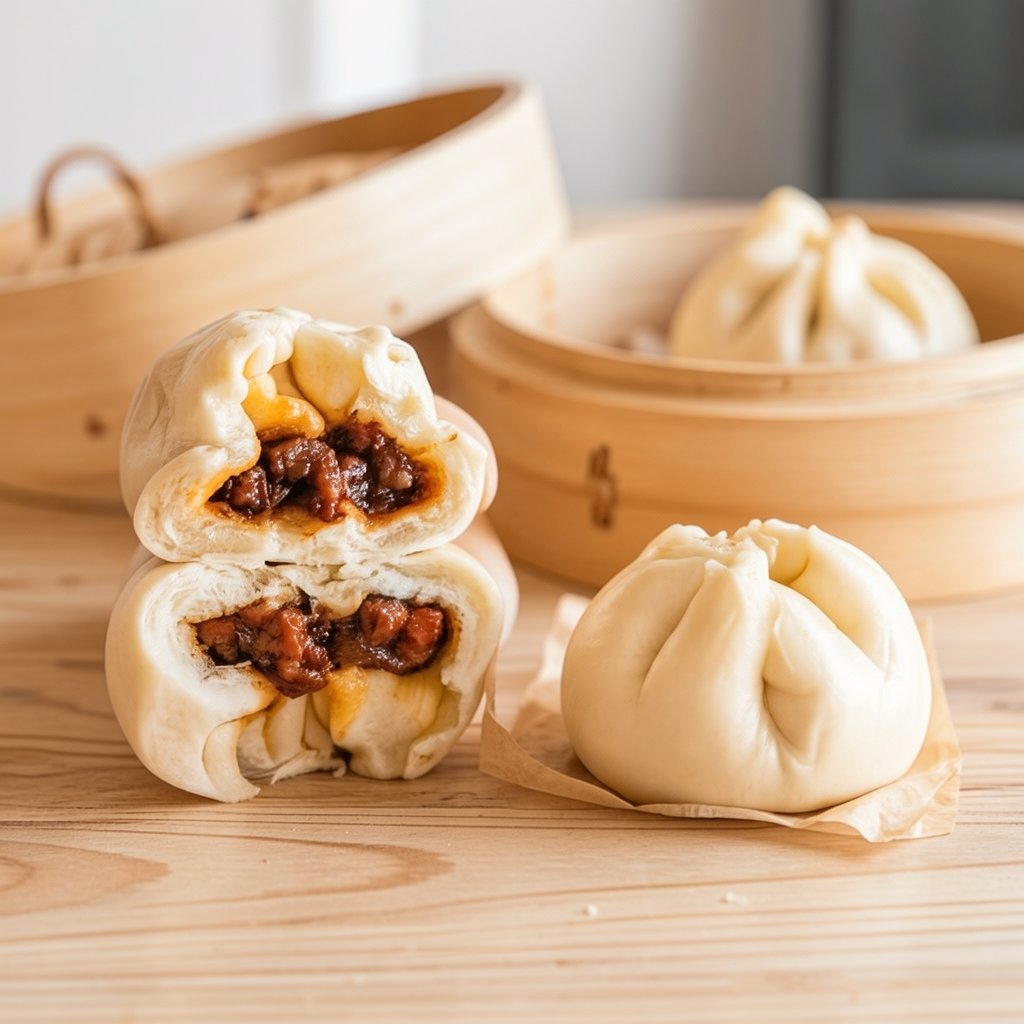 Easy Chinese BBQ Pork Steamed Buns (Bao)