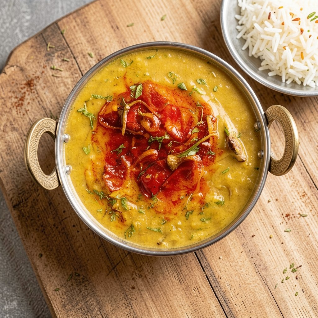 Dhaba Style Dal Tadka Aur Jeera Rice