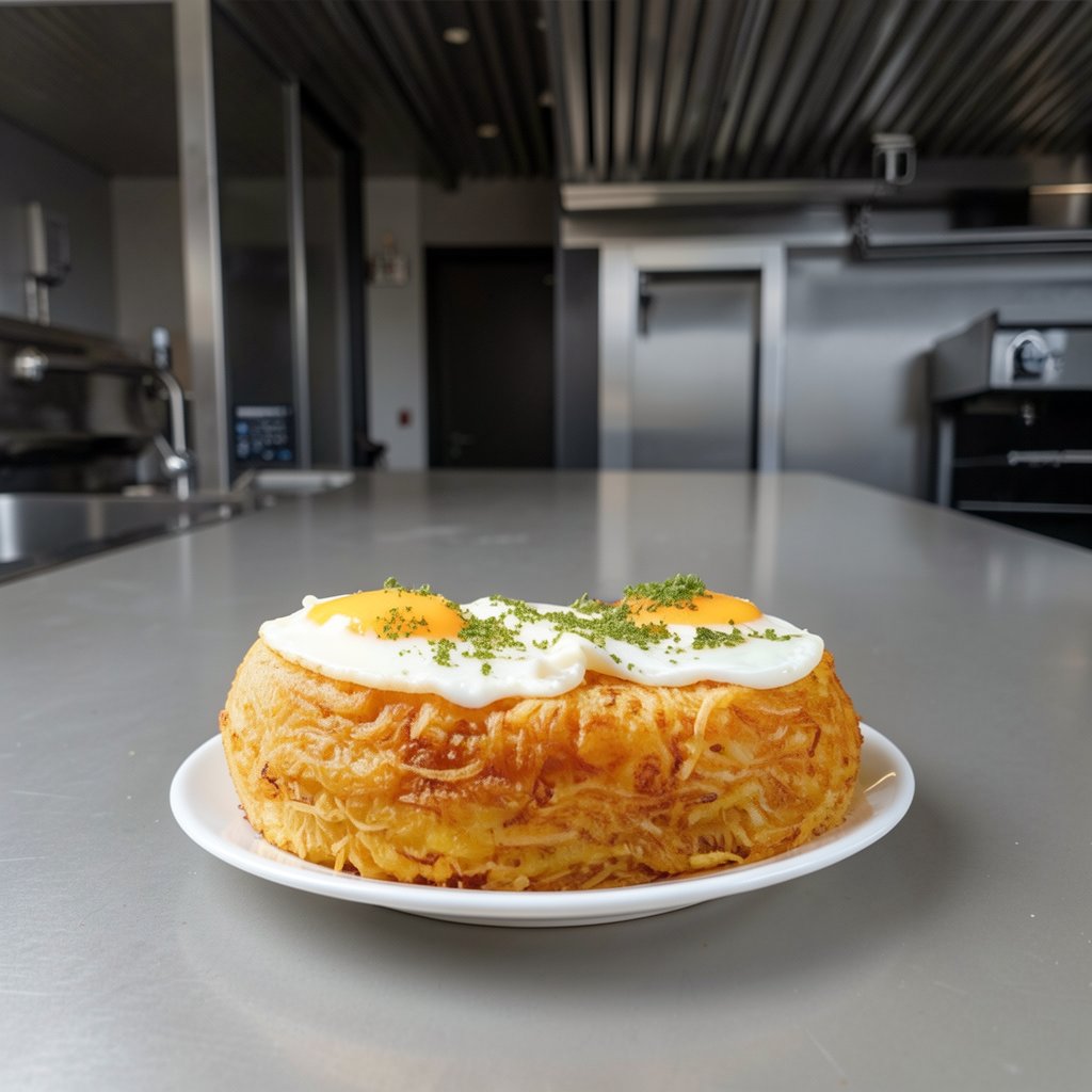 Crispy Potato Rosti with Fried Eggs