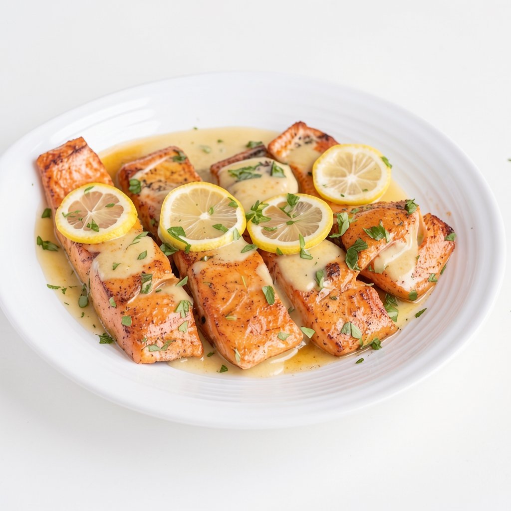 Pan Seared Salmon with Lemon Butter Sauce