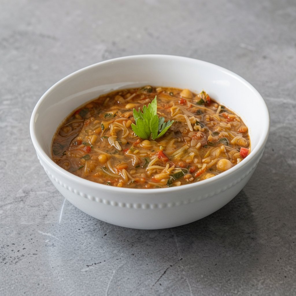 Harira (Moroccan Pasta, Lentil, Chickpea Soup)