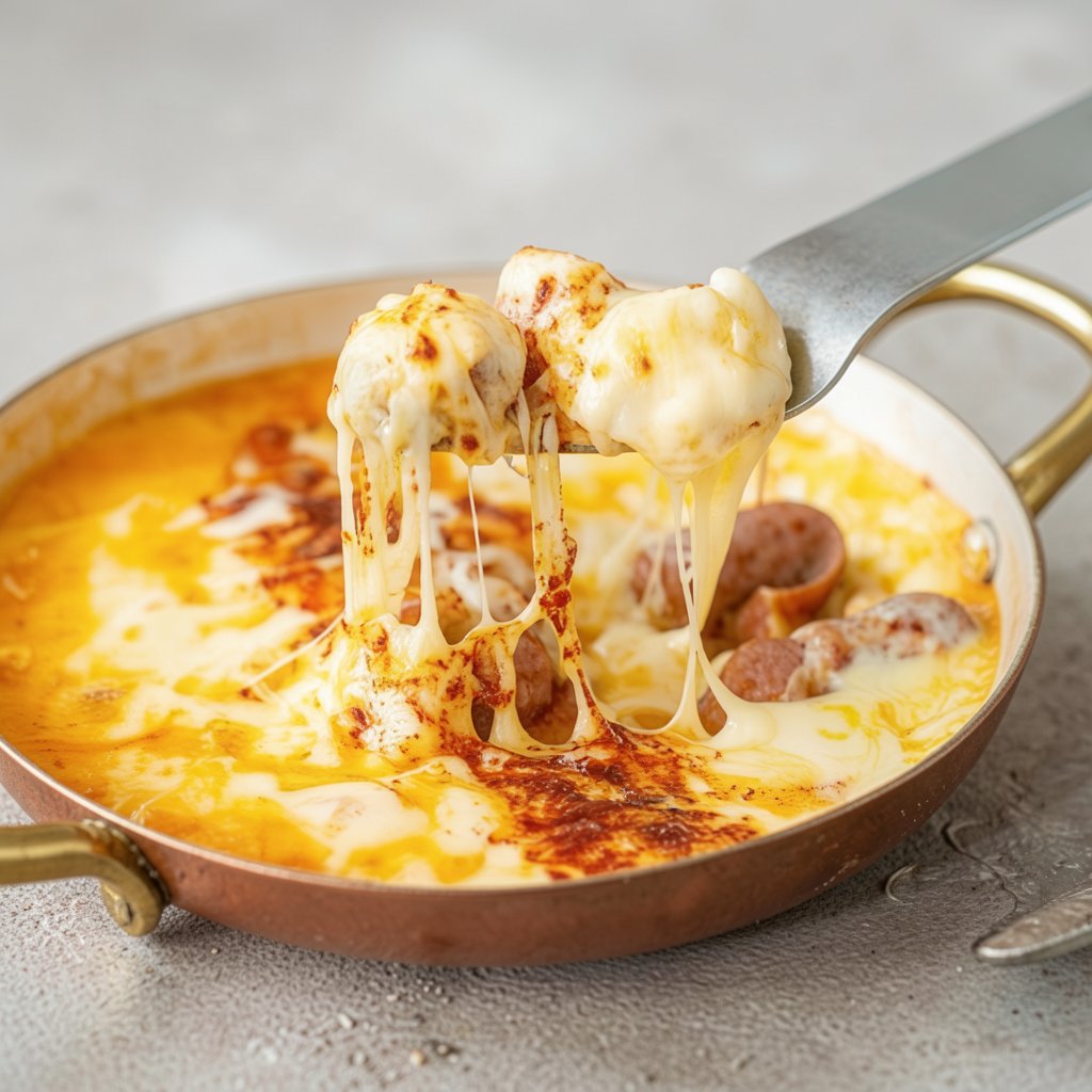 Menemen with Sausage and Cheese