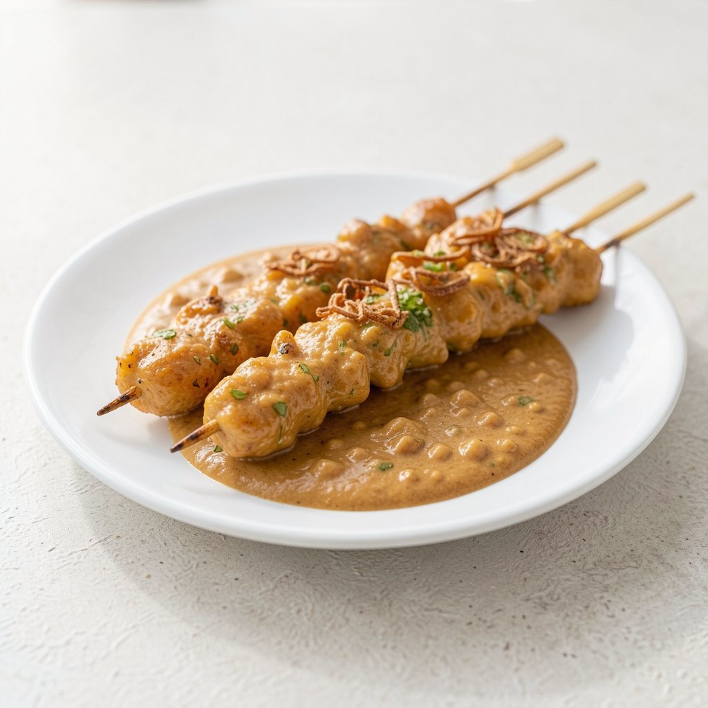 Thai Chicken Satay with Indonesian Peanut Sauce