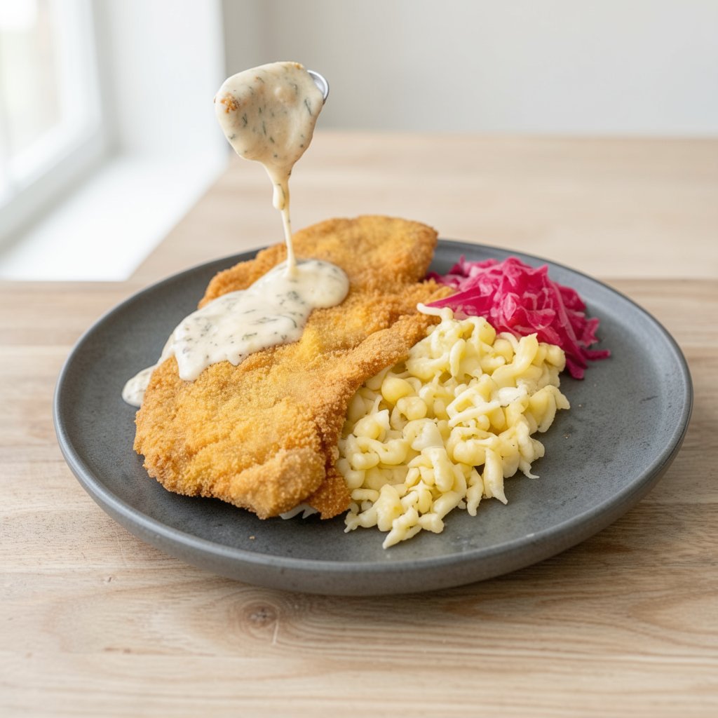 Schnitzel Feast with Spaetzle