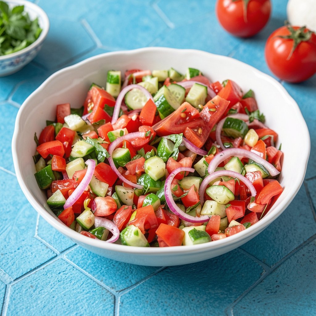 Mediterranean Cucumber Tomato Salad