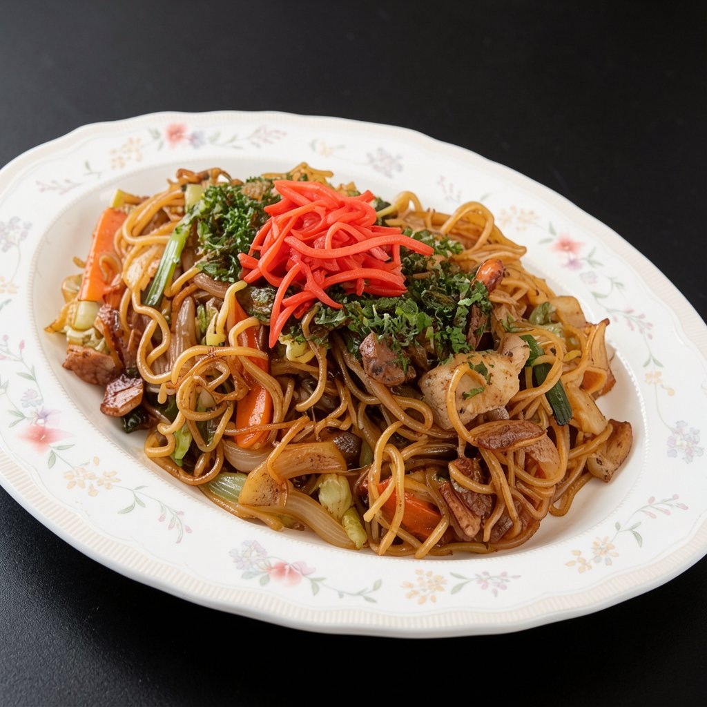 Japanese Street Stir-fried Noodles (Yakisoba)