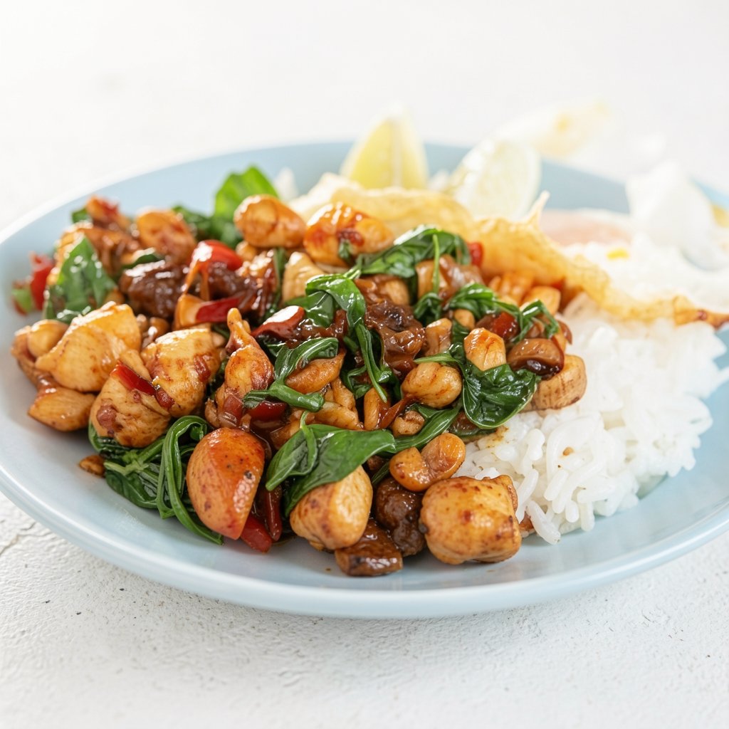 Pad Krapow Gai Kai Dao