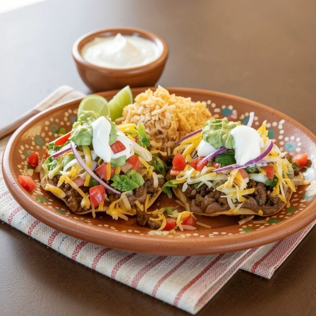 Crispy Ground Beef Tostadas