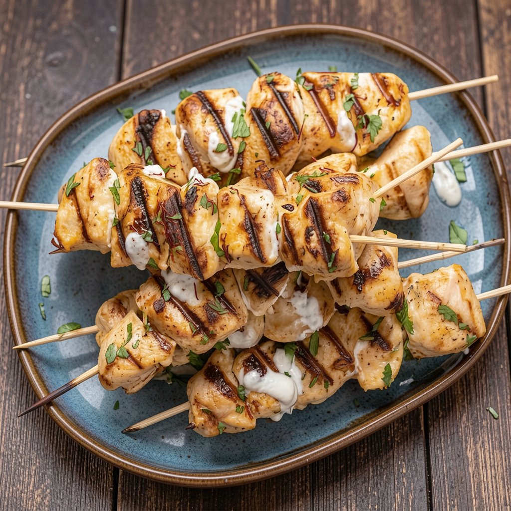 Joojeh Kabob (Persian Saffron and Yogurt Chicken Kabobs)