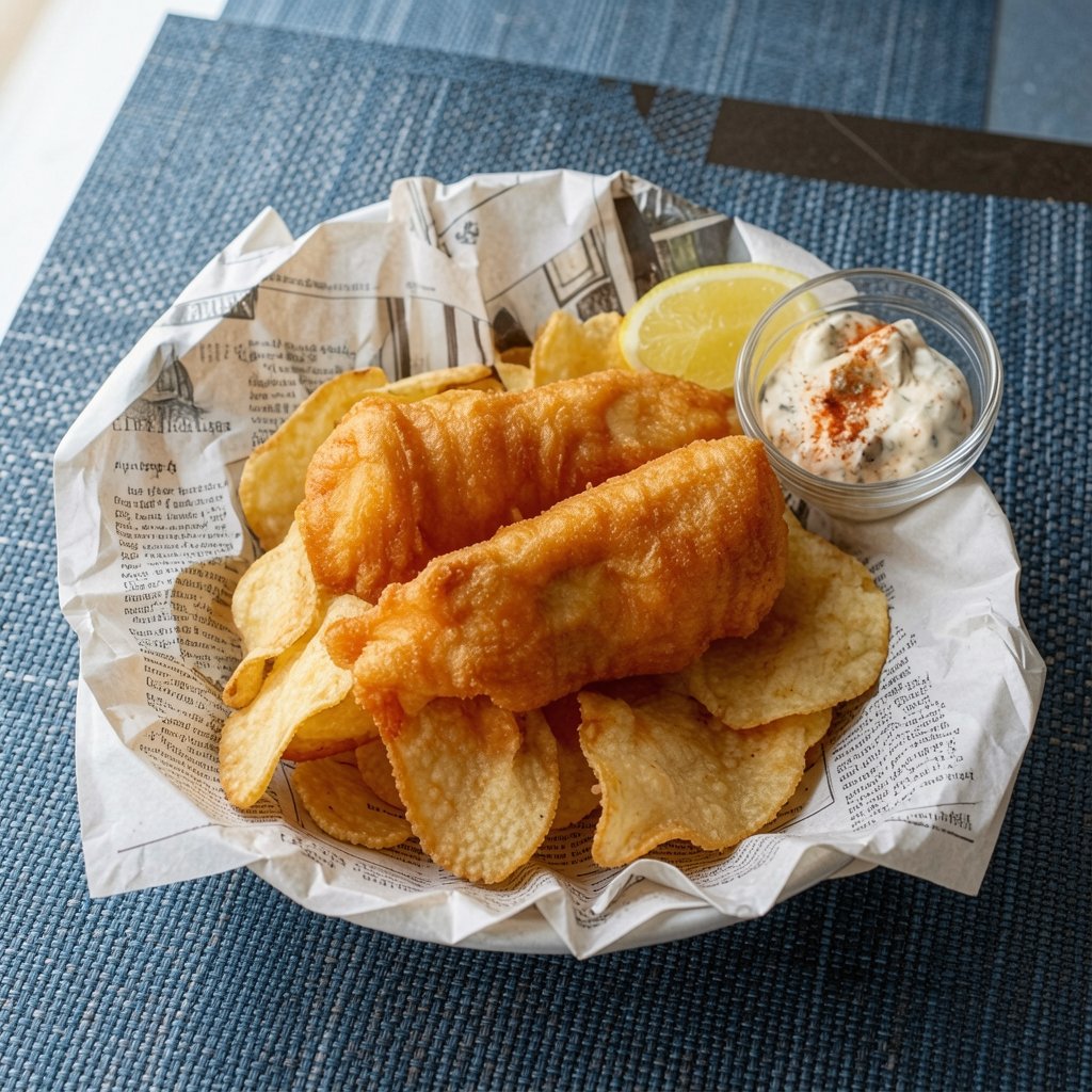 Crispy Beer Batter Fish and Chips