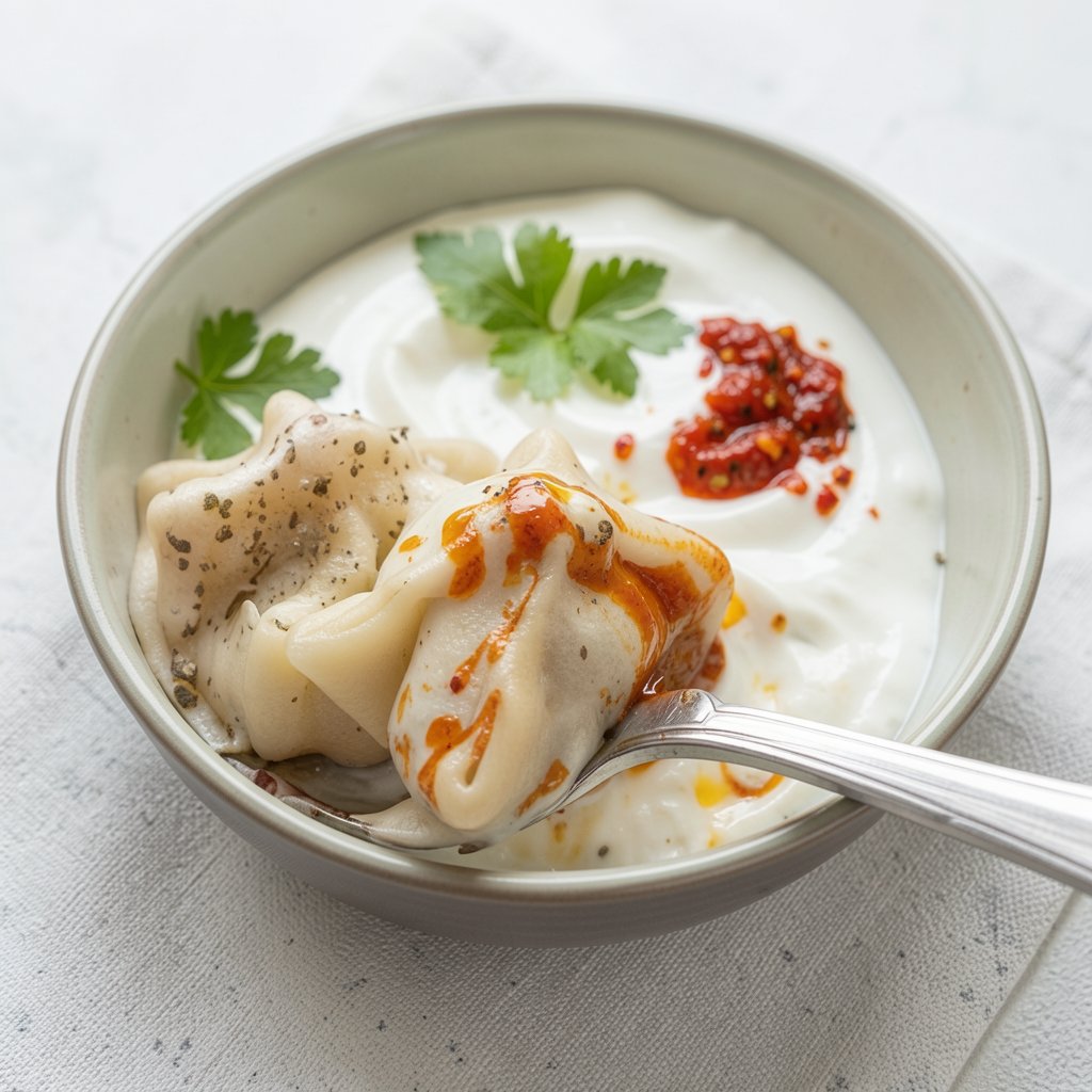 Homemade Turkish Mantı with Garlic Yogurt and Chili Butter
